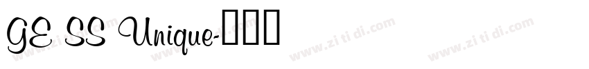 GE SS Unique字体转换